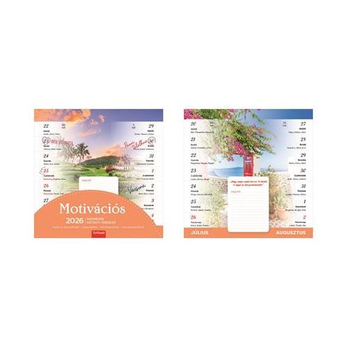 Naptár, fali, mágneses, kétheti, TOPTIMER, "Motivációs"