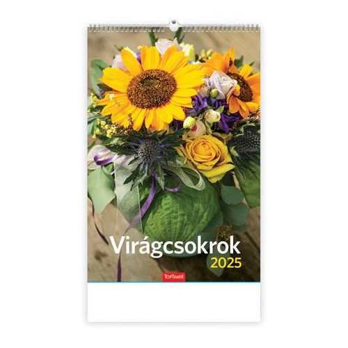 Naptár, fali, TOPTIMER "Virágcsokrok"