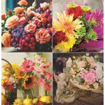 Naptár, fali, TOPTIMER "Virágcsokrok"