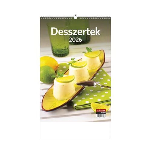 Naptár, fali, TOPTIMER "Desszertek"