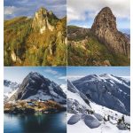 Naptár, fali, TOPTIMER "Hegyek"