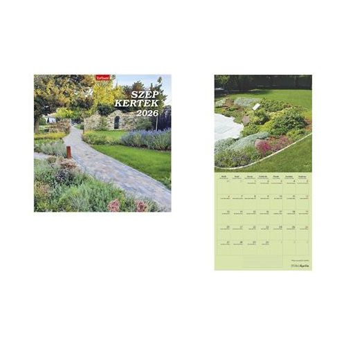 Naptár, fali, TOPTIMER, "Szép kertek"
