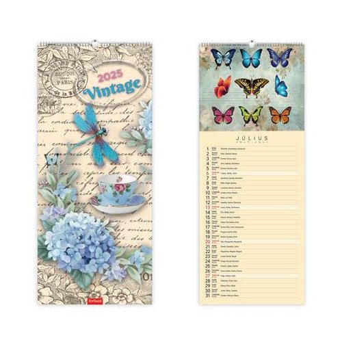 Naptár, fali, tervező, TOPTIMER "Vintage"