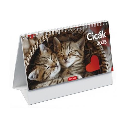 Naptár, asztali, álló, TOPTIMER, "Cicák"