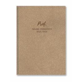   Tanári zsebkönyv, 2025/2026 tanév, A5, heti, TOPTIMER, arany
