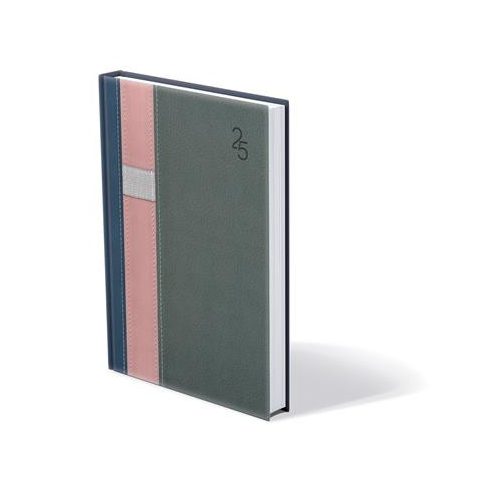 Naptár, tervező, A5, napi, TOPTIMER "Vario", kék-rózsaszín-szürke