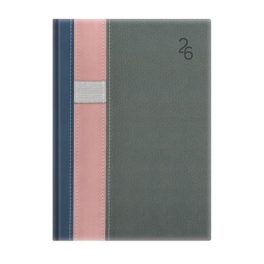   Naptár, tervező, A5, napi, TOPTIMER "Vario", kék-rózsaszín-szürke