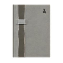   Naptár, tervező, A5, napi, TOPTIMER "Vario", szürke-szürke