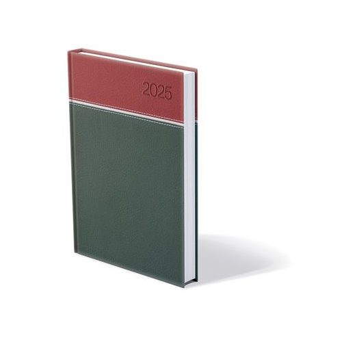 Naptár, tervező, A5, napi, TOPTIMER, "Young", bordó-fehér-zöld