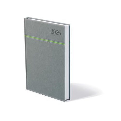 Naptár, tervező, A5, napi, TOPTIMER, "Young", szürke-zöld