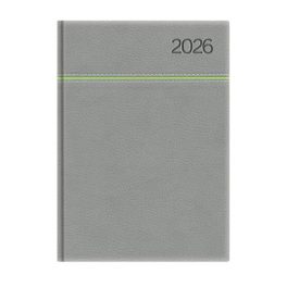   Naptár, tervező, A5, napi, TOPTIMER, "Young", szürke-zöld