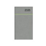 Zsebnaptár, álló elrendezésű, TOPTIMER, "Young", szürke-zöld