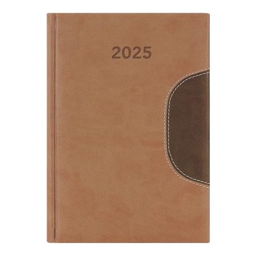 Naptár, tervező, A5, napi, DAYLINER "Memphis", barna-csokoládé