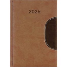   Naptár, tervező, A5, napi, DAYLINER "Memphis", barna-csokoládé