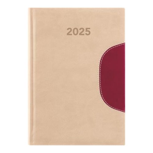 Naptár, tervező, A5, napi, DAYLINER "Memphis", bézs-padlizsán