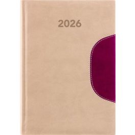   Naptár, tervező, A5, napi, DAYLINER "Memphis", bézs-padlizsán