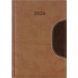   Naptár, tervező, B5, heti, DAYLINER "Memphis", barna-csokoládé