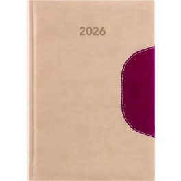   Naptár, tervező, B5, heti, DAYLINER "Memphis", bézs-padlizsán