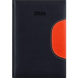   Naptár, tervező, B5, heti, DAYLINER "Memphis", fekete-narancs