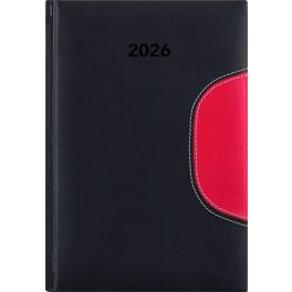   Naptár, tervező, B5, heti, DAYLINER "Memphis", fekete-piros