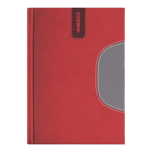 Naptár, tervező, B5, heti, DAYLINER "Memphis", piros-szürke