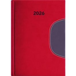  Naptár, tervező, B5, heti, DAYLINER "Memphis", piros-szürke