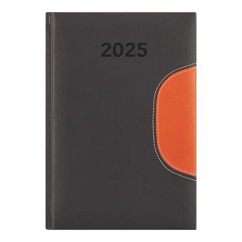 Naptár, tervező, B6, heti, DAYLINER "Memphis", fekete-narancs