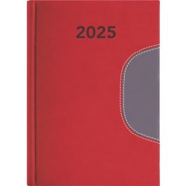  Naptár, tervező, B6, heti, DAYLINER "Memphis", piros-szürke