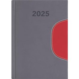   Naptár, tervező, B6, heti, DAYLINER "Memphis", szürke-piros