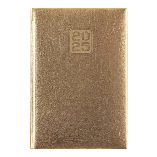 Naptár, tervező, A5, heti, DAYLINER, "Mirror", arany