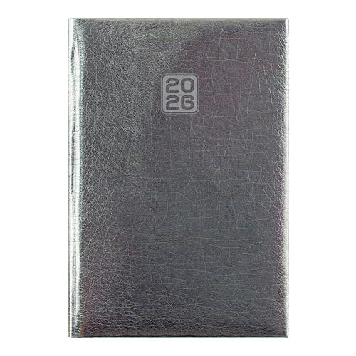 Naptár, tervező, B6, heti, DAYLINER, "Mirror", ezüst