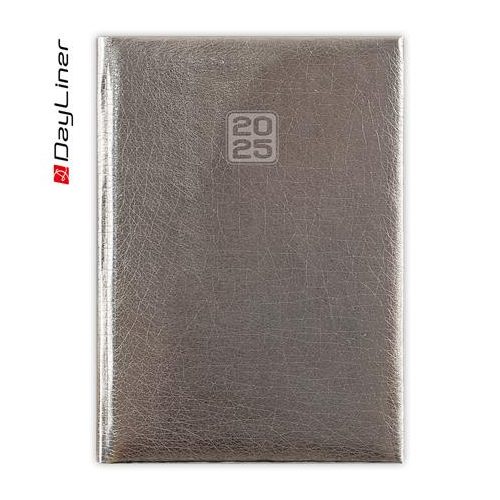 Naptár, tervező, A5, heti, DAYLINER, "Mirror", ezüst