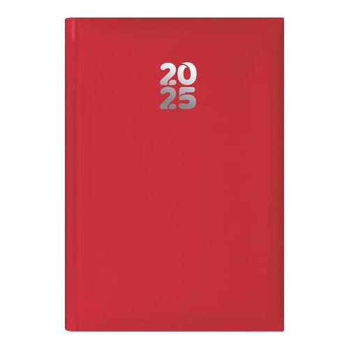 Naptár, tervező, A5, heti, DAYLINER, "Pannon", piros
