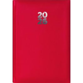   Naptár, tervező, A5, heti, DAYLINER, "Pannon", piros