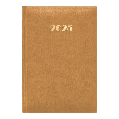 Naptár, tervező, A5, napi, DAYLINER, "Pellana", okker