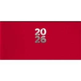   Zsebnaptár, fekvő elrendezésű, DAYLINER, "Pannon", piros