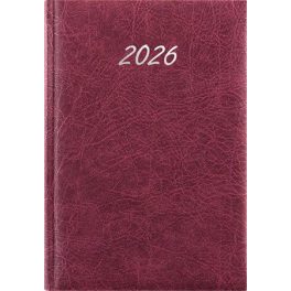   Naptár, tervező, A5, napi, DAYLINER, "Rebel", bordó