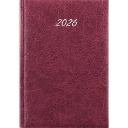   Naptár, tervező, B5, heti, DAYLINER, "Rebel", bordó