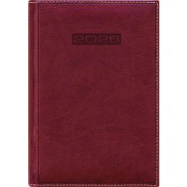   Naptár, tervező, A5, napi, DAYLINER, "Sherwood", barnásvörös