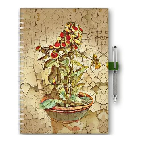 Naptár, tervező, A5, heti, DAYLINER, "InSpiral", bloom