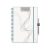 Naptár, tervező, A5, heti, DAYLINER, "InSpiral", fehér-kék