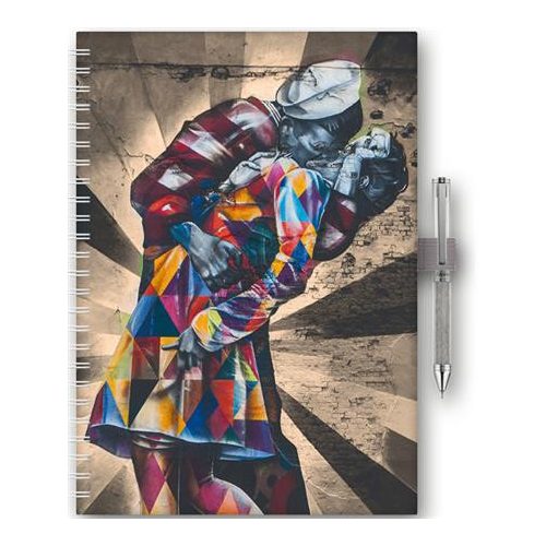 Naptár, tervező, A5, heti, DAYLINER, "InSpiral", graffiti