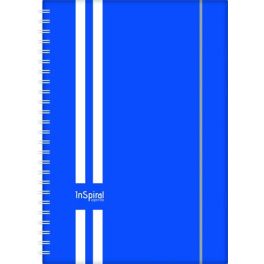   Naptár, tervező, A5, heti, DAYLINER, "InSpiral", kék-fehér