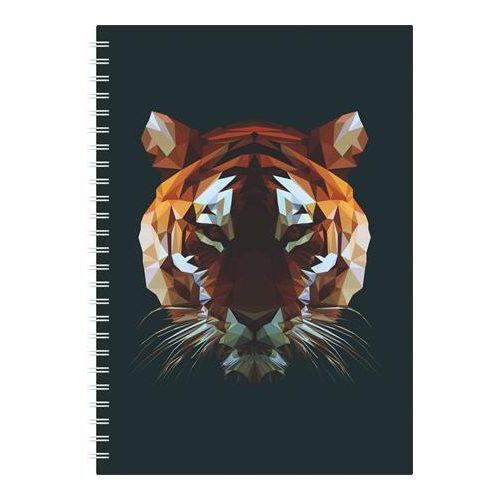 Naptár, tervező, A5, heti, DAYLINER, "InSpiral", tiger