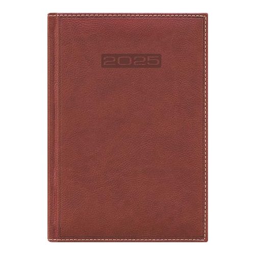 Naptár, tervező, B5, heti, DAYLINER, "Sherwood", barnásvörös