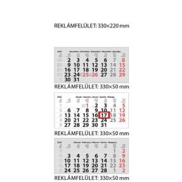  Naptár, speditőr, három hónapos, három tömbös, üres fejrész, DAYLINER