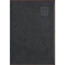   Naptár, tervező, A5, napi, DAYLINER "Square", fekete