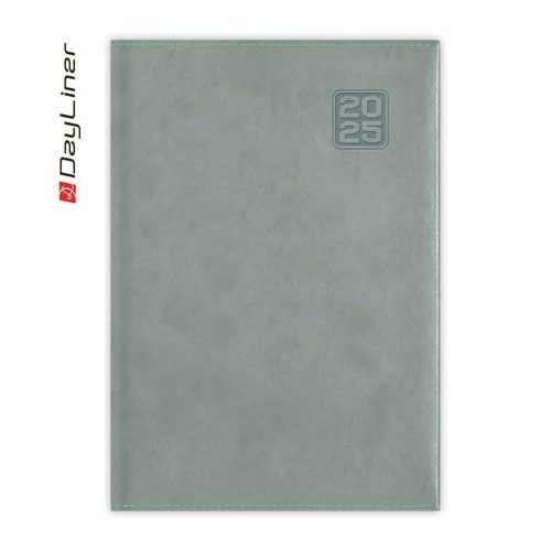 Naptár, tervező, A5, napi, DAYLINER "Square", szürkéskék