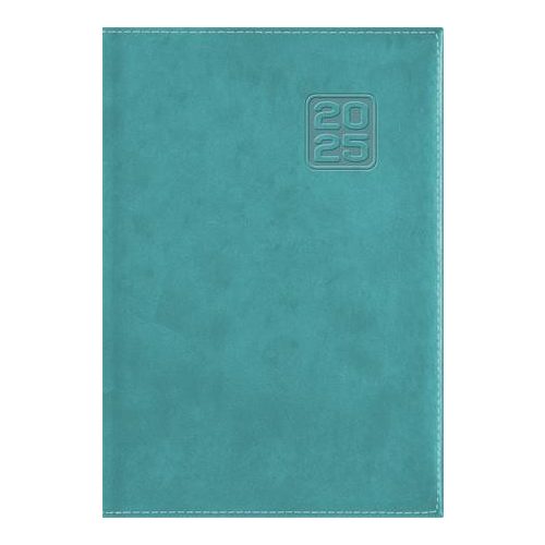 Naptár, tervező, B5, heti, DAYLINER "Square", türkiz