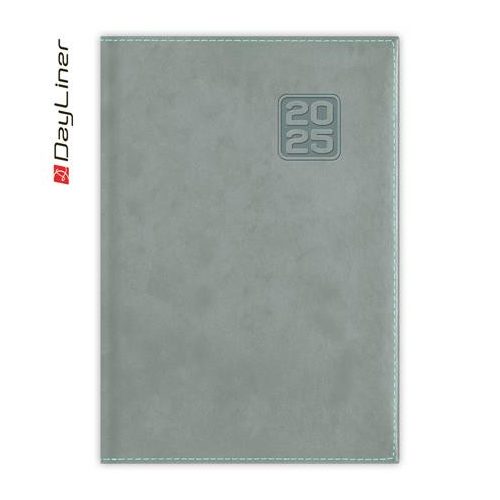 Naptár, tervező, B6, heti, DAYLINER "Square", szürkéskék